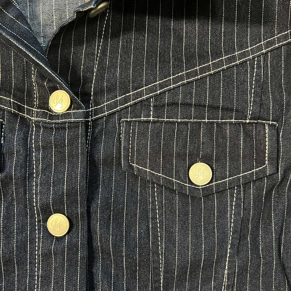 Lovers + Friends Pinstripe Denim Jacket - Picture 6 of 10